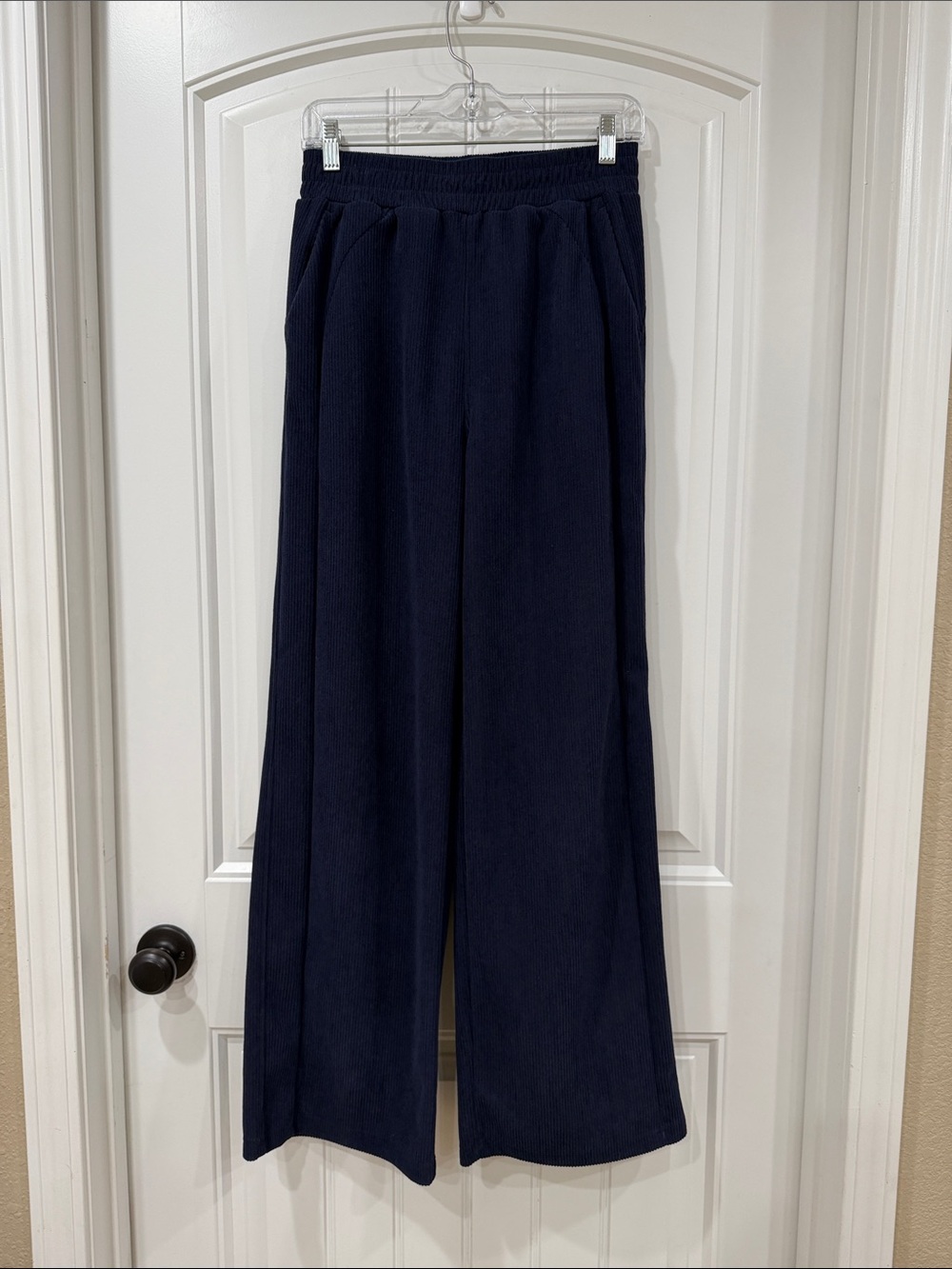 EUC HALARA Navy Wide-Leg Corduroy Pants